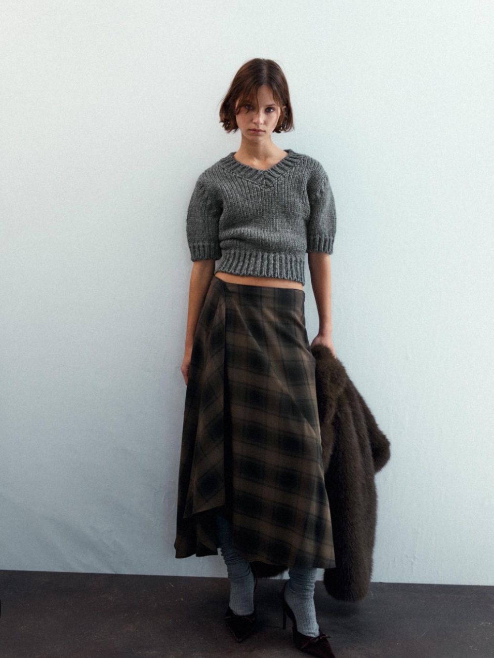 Zara plaid skirt
